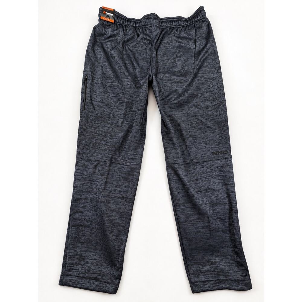 AND1 Men’s Athletic Sweatpants Charcoal Gray Heathered Straight Leg Size XXL - Picture 4 of 10